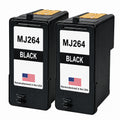 U.S. Remanufactured Ink Cartridges for Dell Series 8 MJ264 Black Twin Pack