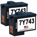 U.S. Remanufactured Ink Cartridges for Dell Series 2 7Y743 Black Twin Pack