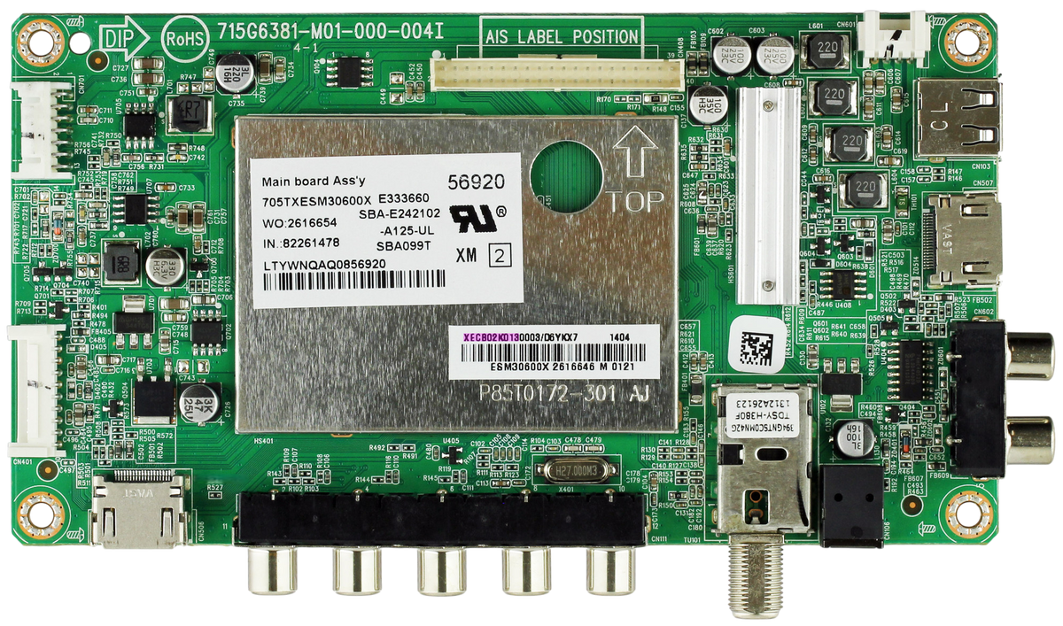 Vizio 756XECB02K013 Main Board for E390-A1 (LTYWNQAQ serial)