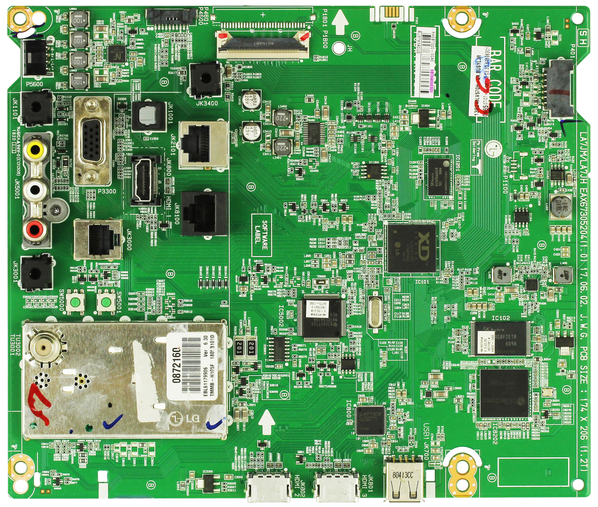 LG EBT64696301 Main Board for 49LV570H-UA Hospitality Hotel TV