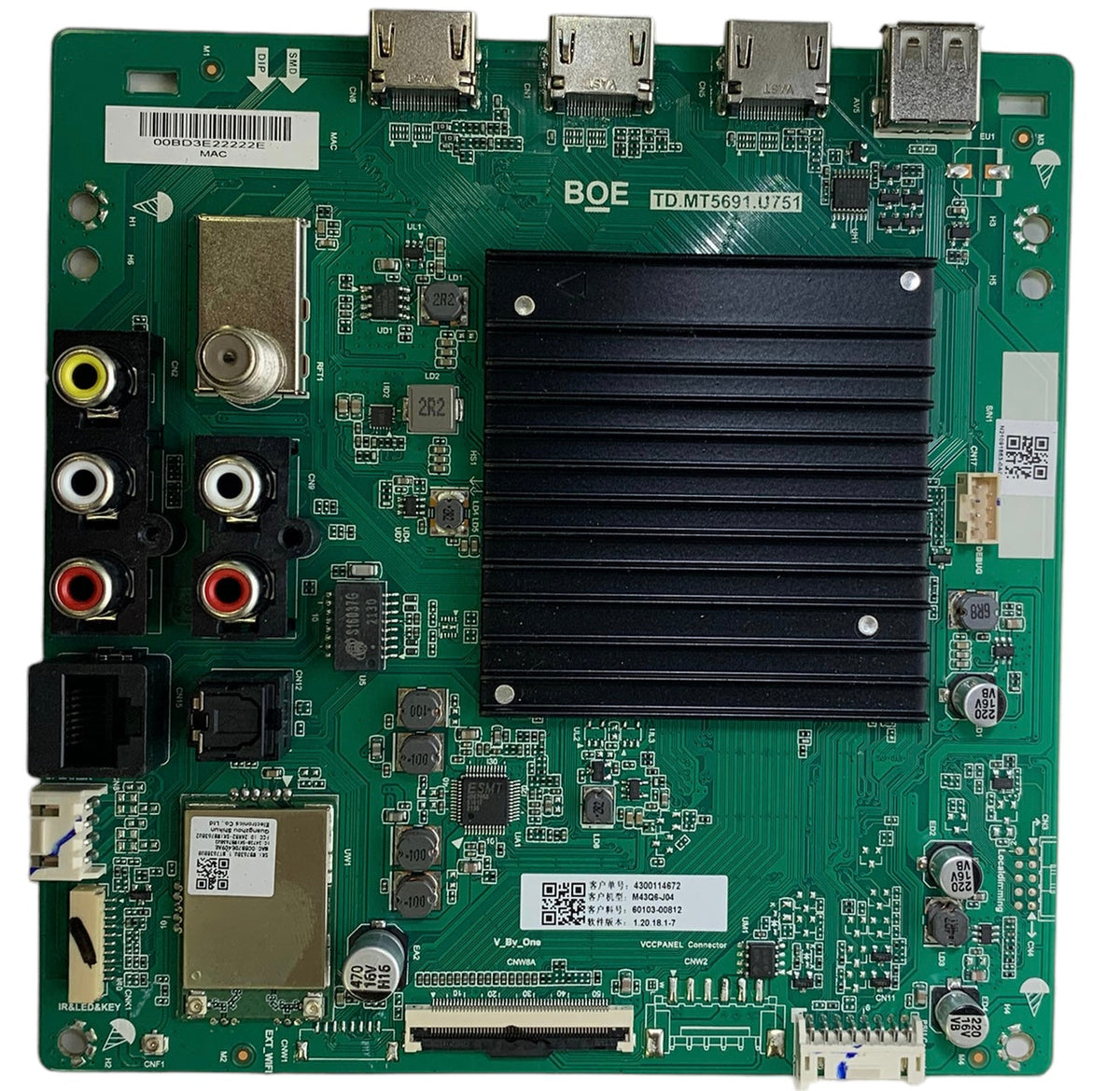 Vizio 60103-00812 Main Board for M43Q6-J04 (LBVAG5KX Serial)