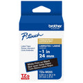 New, Pre-Owned, Genuine Brother P-Touch TZe, 1-1/2in x 26.2ft (36mm x 8m) White Print on Black Label Tape (TZeM355),