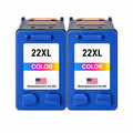 U.S. Remanufactured for HP 22XL (CH570AN) Color Twin Pack Ink Cartridges Twin Pack
