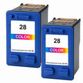U.S. Remanufactured for HP 28 (C8728AN) Color Ink Cartridges Twin Pack