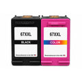 U.S. Remanufactured for HP 67XXL Extra High Yield Black / Color Combo Pack Ink Cartridges