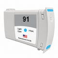 U.S. Remanufactured for HP 91 775mL (C9470A) Light Cyan Ink Cartridge