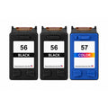 U.S. Remanufactured for HP 56 2 Black / 57 1 Color 3-Pack Ink Cartridges