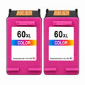 U.S. Remanufactured for HP 60XL (CC644WN) Color Ink Cartridges Twin Pack