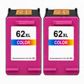 U.S. Remanufactured for HP 62XL (C2P07AN) Tri-Color Twin Pack Ink Cartridges