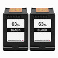 U.S. Remanufactured for HP 63XL (F6U64AN) Black Twin Pack Ink Cartridges