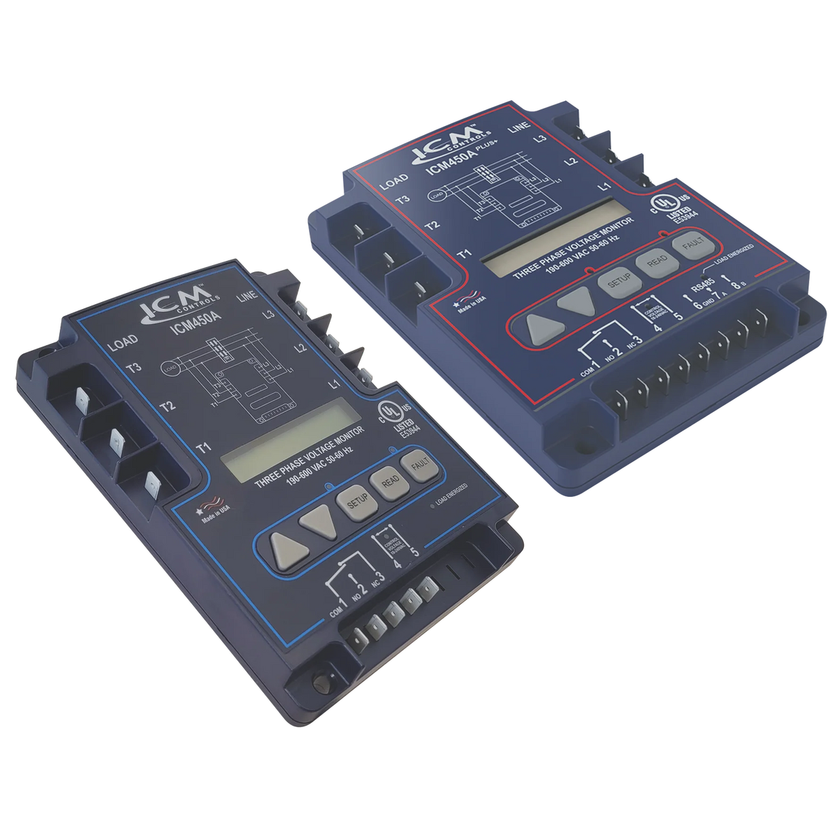 ICM Controls ICM450A 3 Phase Line Voltage Monitor - Delay on Break Timer, 0-10 Minutes (English & Spanish)