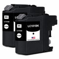 U.S. Remanufactured for Brother LC101BK Black Twin Pack Ink Cartridge
