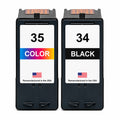 U.S. Remanufactured for Lexmark #34 Black / #35 Color Ink Cartridges Combo Pack