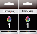 New, Pre-Owned - Lexmark #1 Color (18C0948) Ink Cartridge, 2-Pack