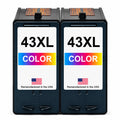 U.S. Remanufactured for Lexmark #43XL 18Y0143 Color Ink Cartridge High Yield Twin Pack