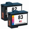 U.S. Remanufactured Ink Cartridges for Lexmark #82 Black / #83 Color Combo Pack