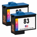 U.S. Remanufactured for Lexmark #83 18L0042 Color Ink Cartridge Twin Pack