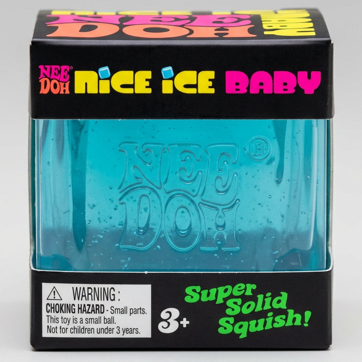 Schylling Nee-Doh Nice Ice Baby Super Solid Squish Blue