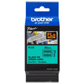 New, Pre-owned, Original Brother FLe-7511 Labelling Tape Cassette, Flag Tape, Black on Green, 21 mm (W) x 45 mm (L), 72 Labels