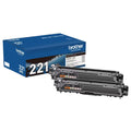 New, Pre-Owned - Brother TN-221 Standard-Yield Black Toner Cartridge, 2-Pack