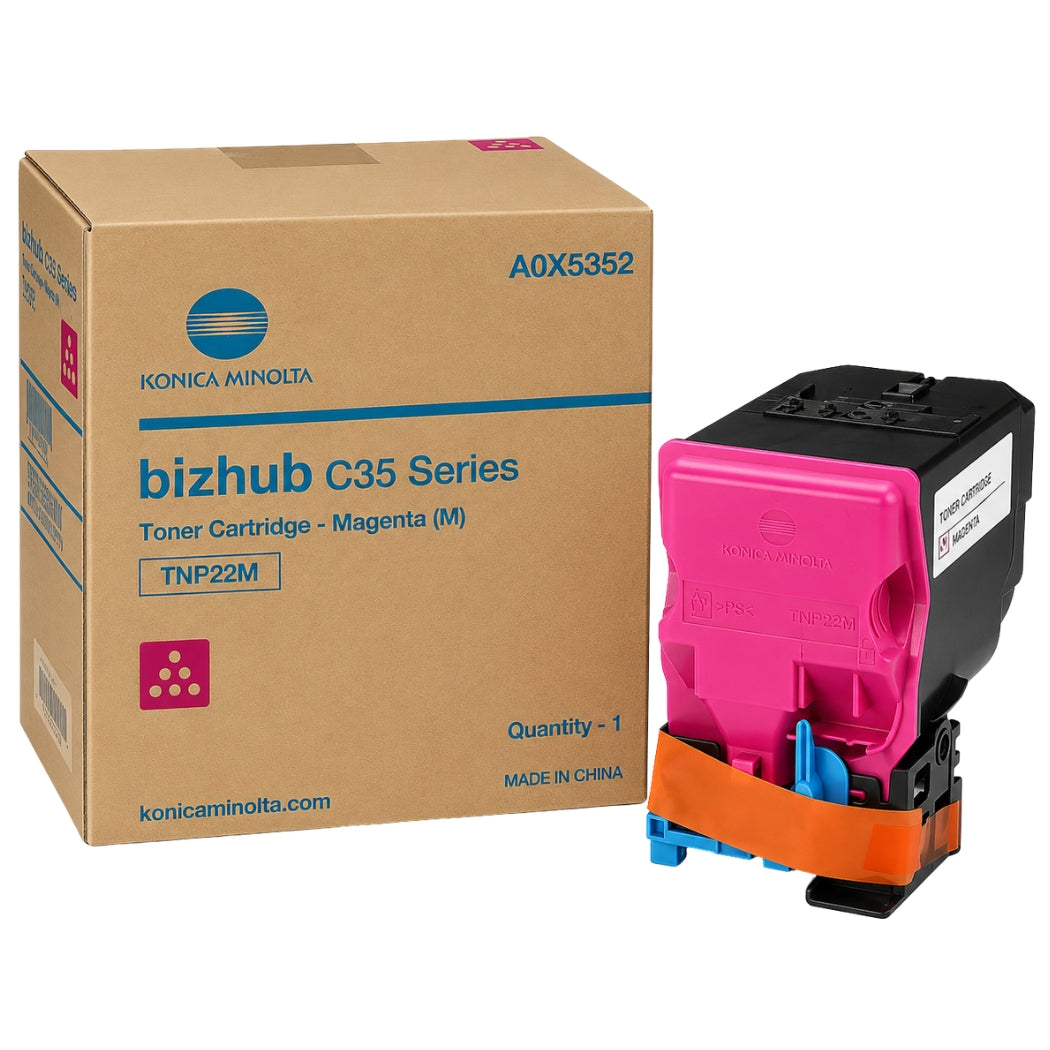 New, Pre-Owned - Konica Minolta TNP22M Standard Yield Magenta Toner Cartridge,A0X5332