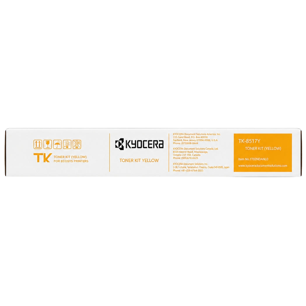 New, Pre-Owned - Kyocera TK-8517Y Standard Yield Yellow Toner Cartridge, TK8517Y