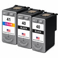 U.S. Remanufactured for Canon PG-40 2 Black / CL-41 1 Color Ink Cartridge  3-Pack