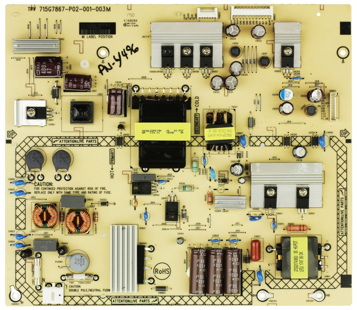 Sharp GZA42GQAU Power Supply/LED Driver Board