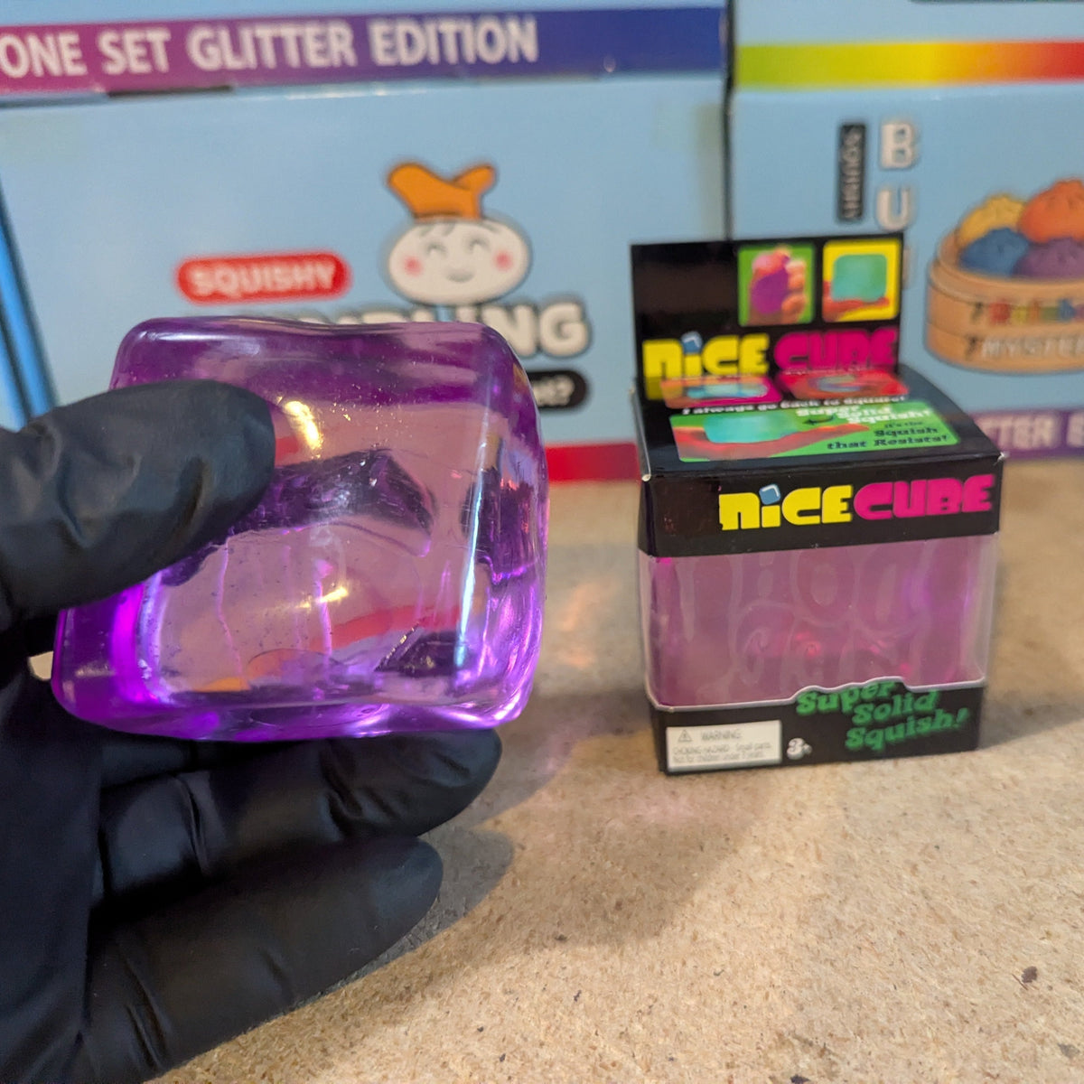 Purple Wannabe Nice Cube (Super Slow-Rising Squish)
