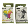 New, Pre-Owned - Dell Series 2 7Y743 Black and Color Ink Cartridges