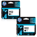 New, Pre-Owned - HP 952 (F6U15AN) Black Ink Cartridge- 2 Pack