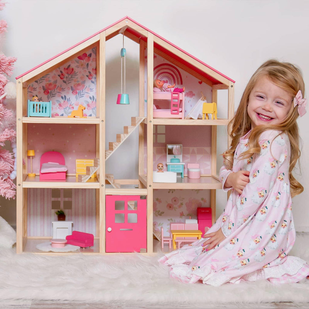 Tiny Land® Sweetwood Dollhouse without Dolls