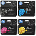 New, Pre-Owned - HP 962XL Black, Cyan, Magenta, Yellow Ink Cartridge-4 Pack