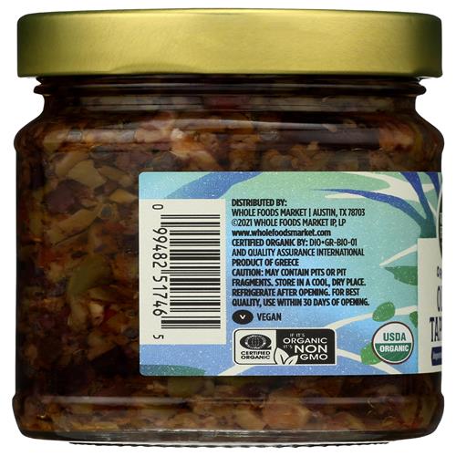 Whole Foods Market Organic Olive Tapenade, 8.1 Oz