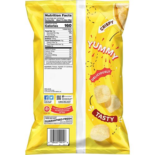 Lays Potato Chips Classic Flavor Bag, 8 Oz