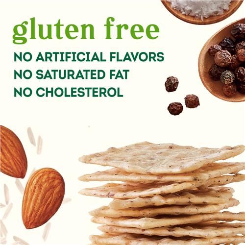 Simple Truth Gluten Free Sea Salt & Pepper Almond Crisps Crackers 3.5 oz