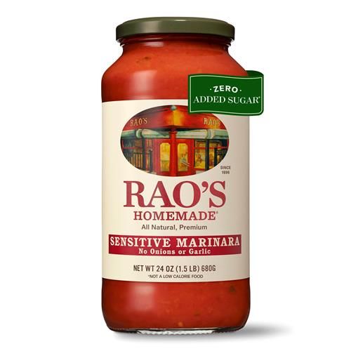 Raos Homemade Tomato Sauce, Sensitive Formula, 24 Oz, All Purpose, Tomato Sauce, Keto Friendly Pasta Sauce, Premium Quality Tomatoes From Italy, Olive Oil, And No Onions Or Garlic