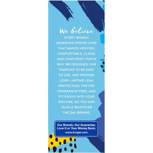Kroger Tampons Regular Unscented 18 count