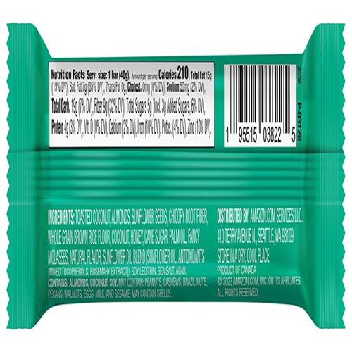 Aplenty Toasted Coconut & Almond Nut Bar, 6 Count