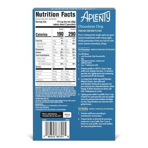 Aplenty Chocolate Chip Pancake And Waffle Mix, 16 Oz