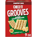 Cheez-It Grooves Crunchy Cheese Crackers, Snack Crackers, Lunch Snacks, Sharp White Cheddar, 9Oz Box (1 Box)