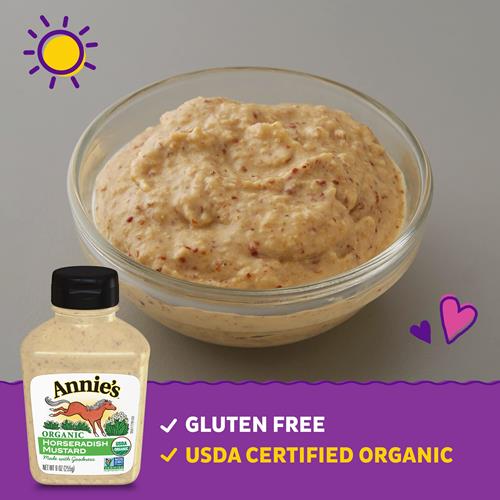 Annies Organic Horseradish Mustard, Gluten Free, 9 Oz