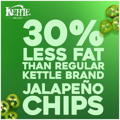 Kettle Brand Potato Chips, Air Fried Jalapeño Kettle Chips, 6.5 Oz Bag