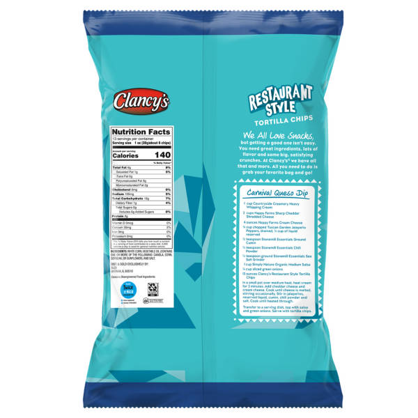 Clancy's Restaurant  Style  Tortilla Chips, 13 oz