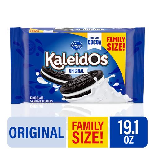 Kroger Kaleidos Original Chocolate Sandwich Cookies Family Size 19.1 oz