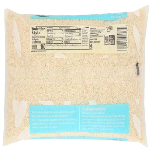 Whole Foods Market, Organic White Basmati Rice, 5 Pound, 80 Ounce