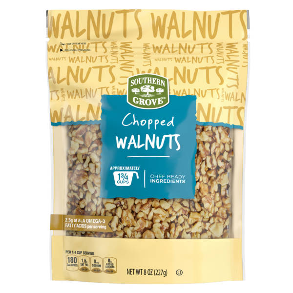 Southern Grove Chopped  Walnuts, 8 oz