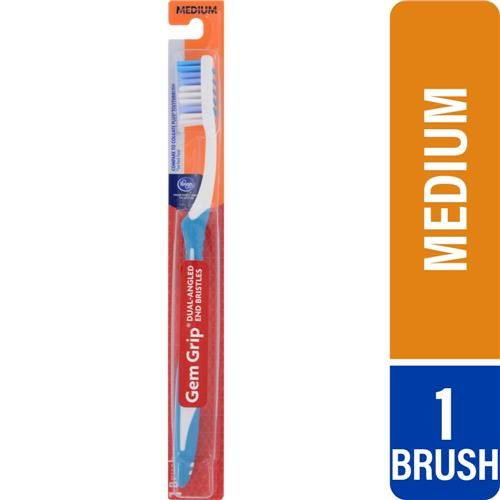 Kroger Gem Grip Diamond Head Toothbrush with Medium Bristles 1 count