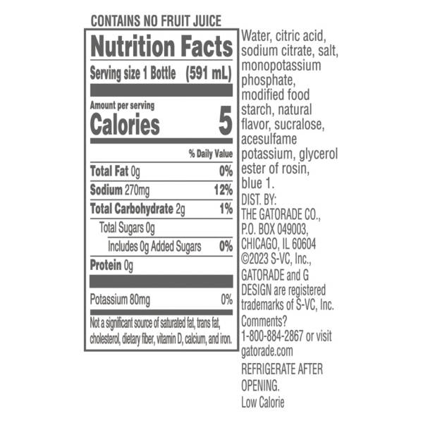 Gatorade GZero Glacier Freeze - 20 fl oz