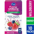 Kroger Energy Zero Sugar Wildberry Drink Mix Packets 10 packets / 1.76 oz